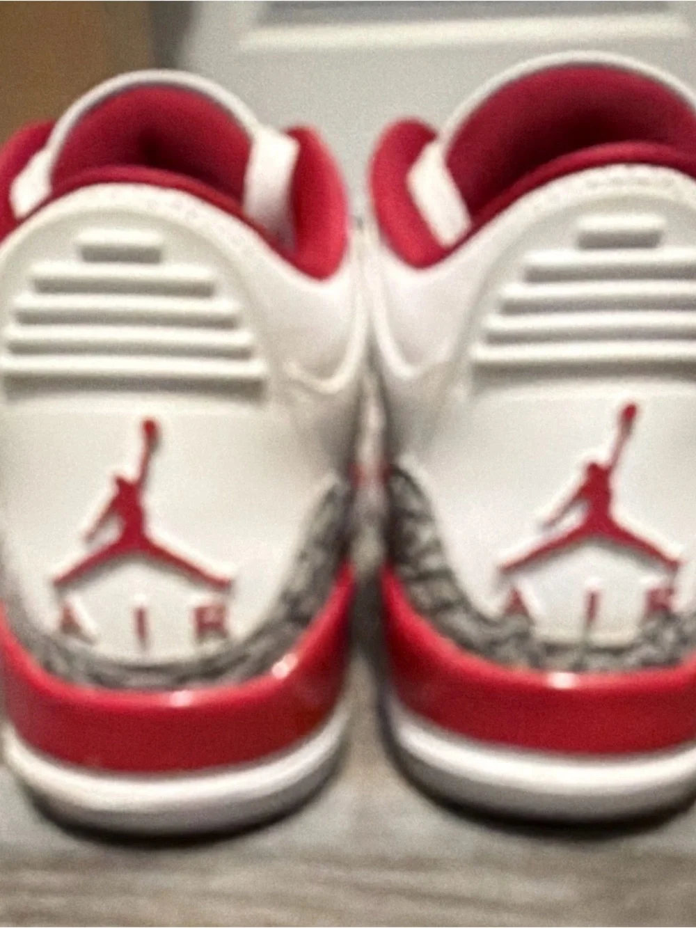 Jordan White, Red & Gold Retro Elephant-Print Sneakers